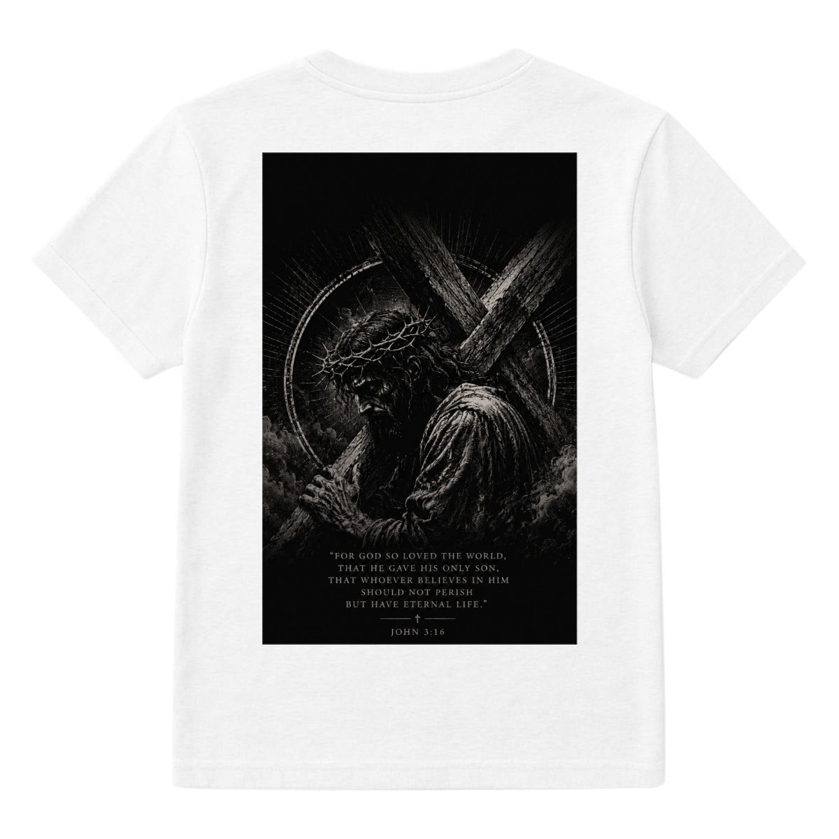 RexChristi Men's T-Shirt with Jesus Carrying the Cross
