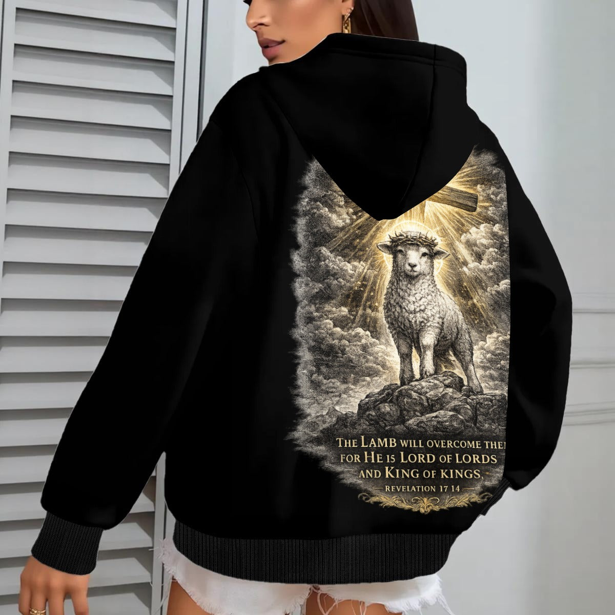 RexChristi-,,The Overcoming Lamb'' Women`s Hoodie