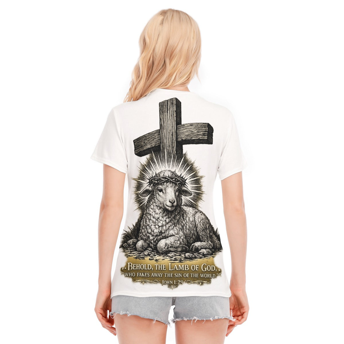 RexChristi-Behold the Lamb of God Women`s Tee