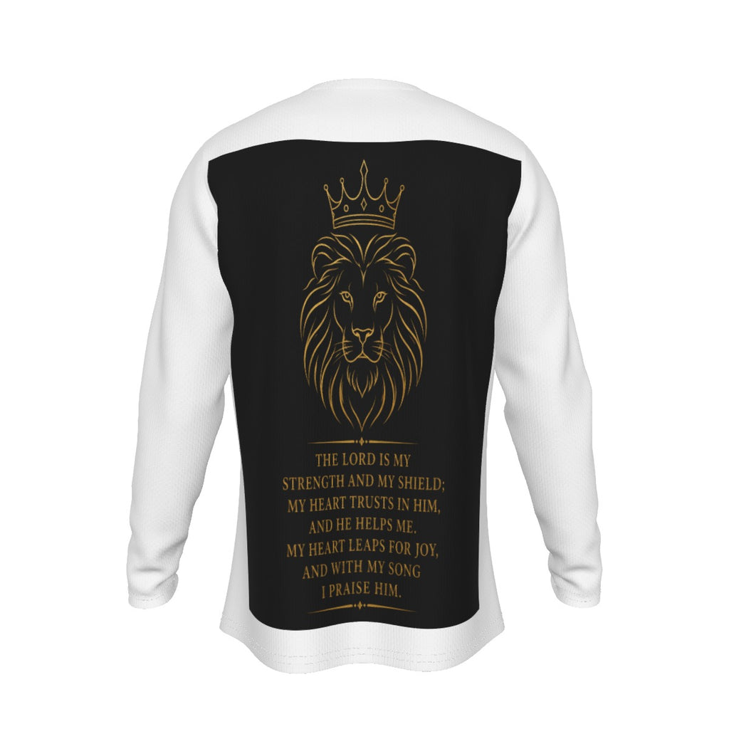 RexChristi-Men's Long Sleeve Shirt – Lion of Judah | Psalm 28:7