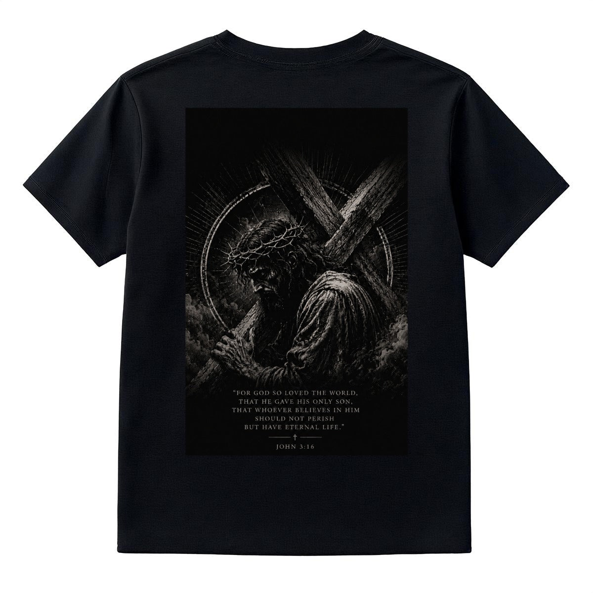 RexChristi Men's T-Shirt with Jesus Carrying the Cross