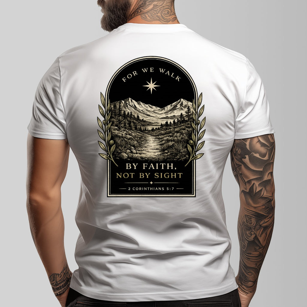RexChristi- By Faith, Not by Sight Men`s T-shirt